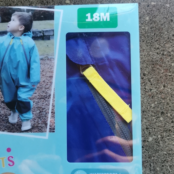 18 m Cloudveil Mountainworks Kid New waterproof playsuit rain suit blue NWT - Picture 4 of 12